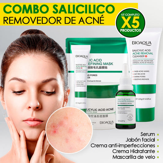 Nuevo Kit Limpieza Anti-Acne de Acido Salicílico Paga 3 lleva 5